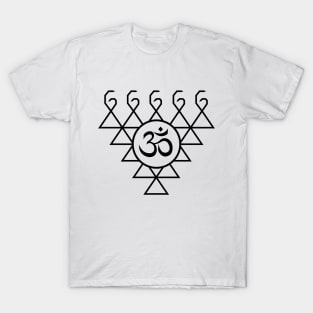 Saraswati Symbol Black T-Shirt